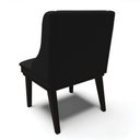 Ver imagem 5 de Kit 04 Cadeiras de Jantar Liz Linho Preto A79 Base Fixa Madeira Preto - D’Rossi
