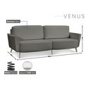 Ver imagem 3 de Sofá Vênus 180 Cm Linho