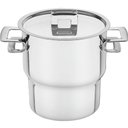 Ver imagem 1 de Cuscuzeira Inox Tramontina Brava Alças Tampa 14cm 2,1l Panela Cuscuz
