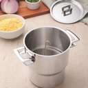 Ver imagem 2 de Cuscuzeira Inox Tramontina Brava Alças Tampa 14cm 2,1l Panela Cuscuz