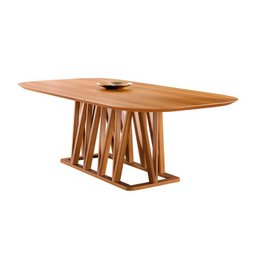 Mesa de Jantar Moderna Madeira Maciça 2,0x1,0m - Granada - Harmonia Salas - 1