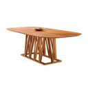 Ver imagem 1 de Mesa de Jantar Moderna Madeira Maciça 2,0x1,0m - Granada - Harmonia Salas
