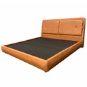 Ver imagem 3 de Cama Japonesa com Cabeceira Seo Yun King Courino Caramelo - Sallar Home