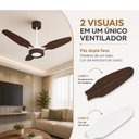 Ver imagem 2 de Ventilador de Teto Venti-Delta Ventus LED Inverter 55W 3 Pás Dupla Face Controle Remoto 6000k Bivolt
