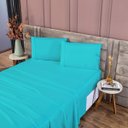 Ver imagem 5 de Kit Lençol de Cama Queen Completo 400 Fios Percal 4 Peças Ponto Palito Anti-pilling com Toque 100% M