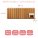 Ver imagem 6 de Cabeceira de Casal/queen com Ripado 1 Mesa de Cabeceira 100% Mdf Zoe - Casa Móveis Br - Nature/perol