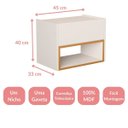 Ver imagem 3 de Cabeceira de Casal/queen com Ripado 1 Mesa de Cabeceira 100% Mdf Zoe - Casa Móveis Br - Nature/perol