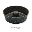 Ver imagem 3 de Forma de Bolo Cinza 22cm Alumínio Antiaderente Furo no Meio