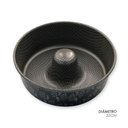 Ver imagem 2 de Forma de Bolo Cinza 22cm Alumínio Antiaderente Furo no Meio