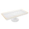 Travessa P/ Servir Cristal Pe e Fio Ouro Deli Diamond - Lyor - 1