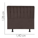 Ver imagem 3 de Cabeceira Estofada Kiara 140cm Casal Box Quarto Corino Marrom - Ahazzo Móveis