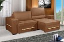 Ver imagem 1 de Sofá Retrátil e Reclinável 2.70m Estilo Estofados - Chayene com Softgel D33 Linho "terracota"