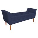 Ver imagem 2 de Calçadeira Recamier Casal 1,50m Londres Veludo - Pallazio Azul Marinho