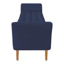 Ver imagem 3 de Calçadeira Recamier Casal 1,50m Londres Veludo - Pallazio Azul Marinho