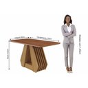 Ver imagem 4 de Conjunto: Mesa de Cozinha Ágata Tampo Madeirado 130x80cm e 4 Cadeiras Maia Cinamomo - Cinamomo/