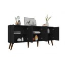 Ver imagem 3 de Aparador buffet Retrô 6 Portas Preto Pés Palito Guatemala