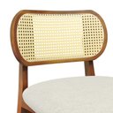 Ver imagem 6 de Banqueta Organik Encosto Anatômico com Telinha Rattan Natural - Amêndoa - Linho Bege Mescla Imp.