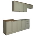 Ver imagem 3 de Cozinha Competa Omaha 8 Portas 3 Gavetas 100% Mdf Mint/fendi - Panorama Móveis