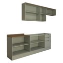 Ver imagem 4 de Cozinha Competa Omaha 8 Portas 3 Gavetas 100% Mdf Mint/fendi - Panorama Móveis