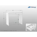 Ver imagem 3 de Mesa Tijuca para Escritório e Notebook com 2 Gavetas - Castanho