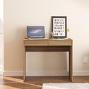 Ver imagem 1 de Mesa Tijuca para Escritório e Notebook com 2 Gavetas - Castanho