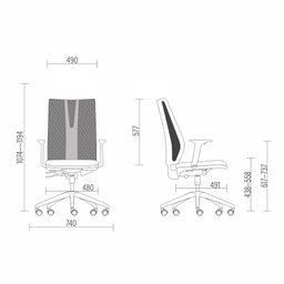 Cadeira Presidente Addit Back System - 2