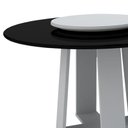 Ver imagem 2 de Mesa de Jantar Redonda Isabela 1,35m com Tampo Giratório Off White/preto/off White - New Ceval