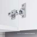 Ver imagem 4 de Cozinha Completa Modulada 4 Peças Torre Quente Aéreo 3 Portas Balcão 2 Gavetas 3 Portas e Basculante Branco