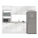 Ver imagem 7 de Cozinha Completa 4 Peças Torre Quente Aéreo 3 Portas Balcão 2 Gavetas 3 Portas e Basculante