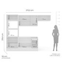 Ver imagem 4 de Cozinha Completa 4 Peças Torre Quente Aéreo 3 Portas Balcão 2 Gavetas 3 Portas e Basculante