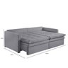Sofá Cama com Baú 180cm Ravena Sistema Retrátil - 4