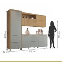 Ver imagem 4 de Cozinha 5 Peças 7 Portas 6 Gavetas Marquesa 100% MDF Marrom/Nature/Verde