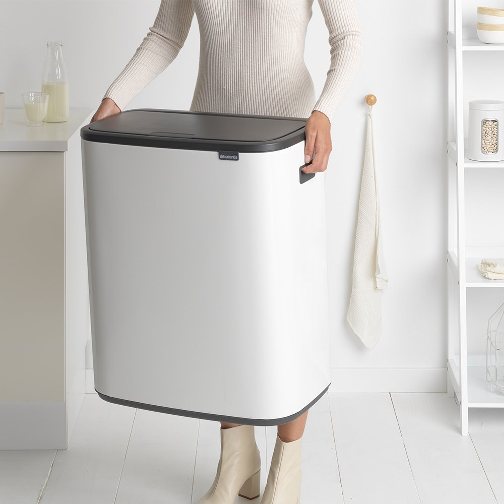 Lixeira Bo Touch Bin em Aço 60 Litros Brabantia Branca - 5