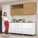 Ver imagem 5 de Cozinha 5 Peças 7 Portas 6 Gavetas Marquesa 100% MDF Branco/Nature