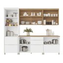 Ver imagem 6 de Cozinha 5 Peças 7 Portas 6 Gavetas Marquesa 100% MDF Branco/Nature