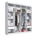 Ver imagem 7 de Guarda-Roupa Casal Americano 4 Portas 2 Gavetas Europa Yescasa Branco