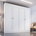 Ver imagem 1 de Guarda-Roupa Casal Americano 4 Portas 2 Gavetas Europa Yescasa Branco