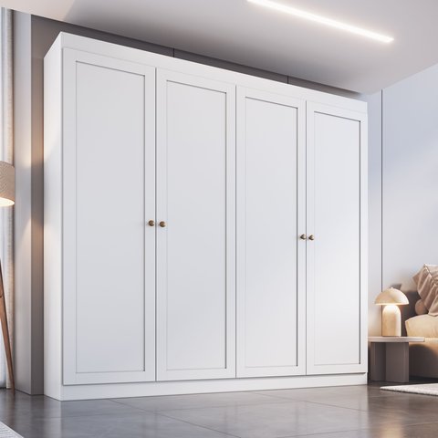 Guarda-Roupa Casal Americano 4 Portas 2 Gavetas Europa Yescasa