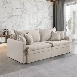 Sofá Cama com Baú 200cm Ravena Sistema Retrátil - 1