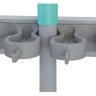 Suporte para Mops e Vassouras com 5 Compartimentos Flash Limp - Cinza - 1