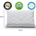 Ver imagem 2 de Kit 4 Protetor de Travesseiro Impermeável em Matelassê 100% Algodão 50x70cm - BF Colchões