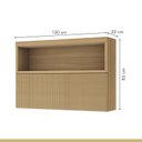 Ver imagem 7 de Cozinha 5 Peças 6 Portas 6 Gavetas Marquesa 100% MDF Marrom/Nature/Verde