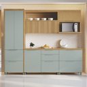 Ver imagem 1 de Cozinha 5 Peças 6 Portas 6 Gavetas Marquesa 100% MDF Marrom/Nature/Verde
