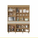 Ver imagem 3 de Cozinha Realeza 5 Portas 2 Gavetas 160cm 100 Mdf Nesher