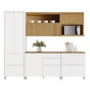 Ver imagem 3 de Cozinha 5 Peças 6 Portas 6 Gavetas Marquesa 100% MDF Branco/Marrome