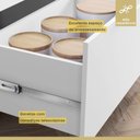 Ver mais imagens de Cozinha 5 Peças 6 Portas 6 Gavetas Marquesa 100% MDF Branco/Marrome
