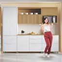 Ver imagem 5 de Cozinha 5 Peças 6 Portas 6 Gavetas Marquesa 100% MDF Branco/Marrome