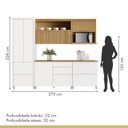 Ver imagem 4 de Cozinha 5 Peças 6 Portas 6 Gavetas Marquesa 100% MDF Branco/Marrome