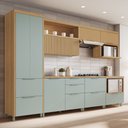 Ver imagem 1 de Cozinha 7 Peças 7 Portas 7 Gavetas Marquesa 100% MDF Marrom/Nature/Verde