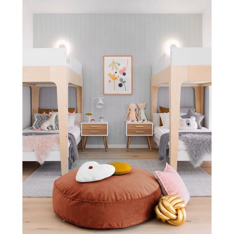 Futton Turco Redondo Veludo Paris Ø70cm Terracota